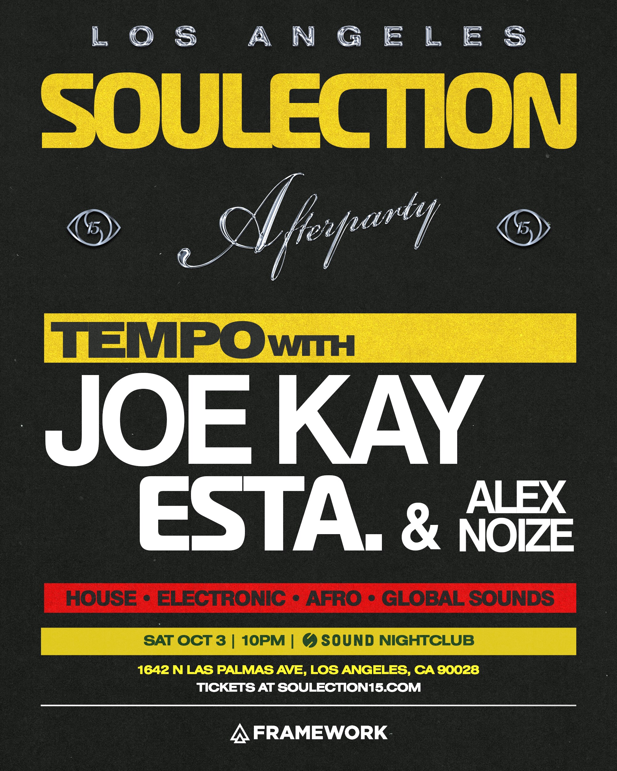 Soulection 15 Year Afterparty at Sound Nightclub flyer