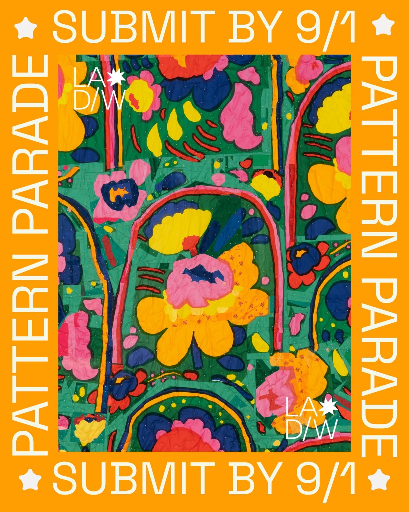 Pattern Parade exhibition and opening reception call for submissions flyer
