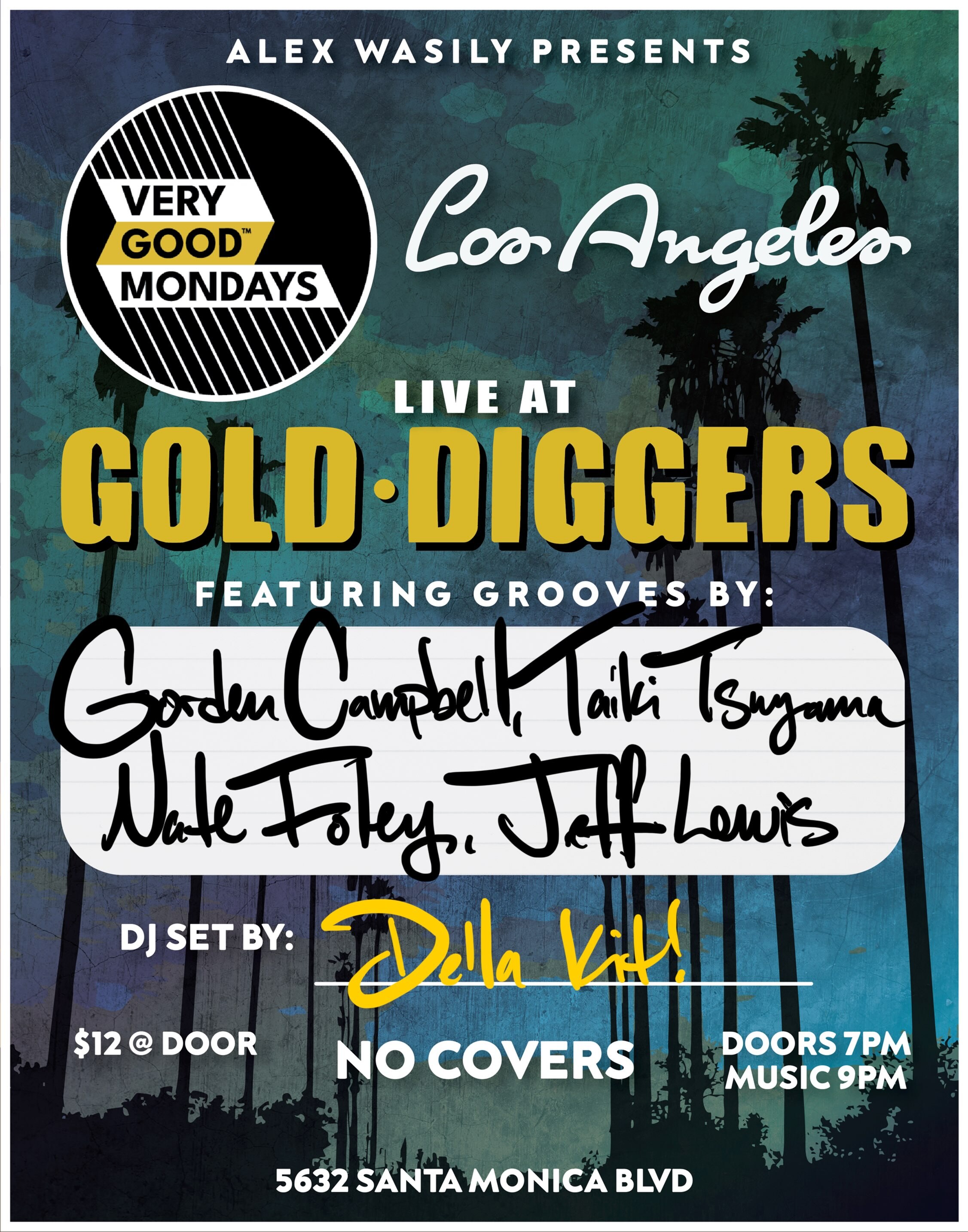 Very Good Mondays October 5 lineup at Gold-Diggers
