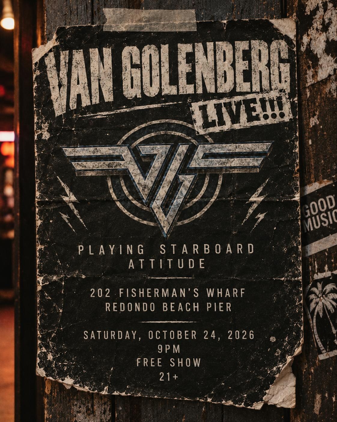 Van Golenberg LIVE!!! official event flyer
