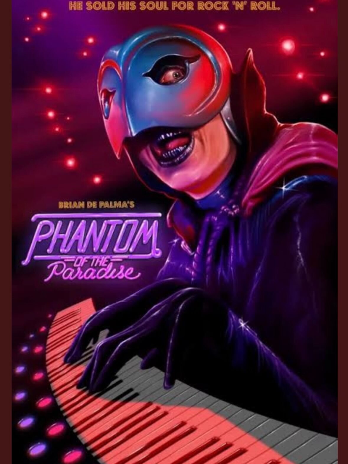 Purple and red Phantom of the Paradise movie poster