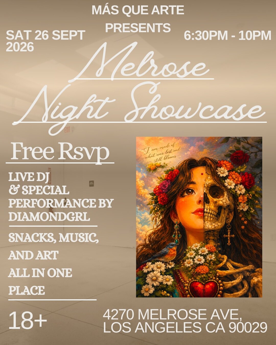 Melrose Night Showcase September 26 flyer