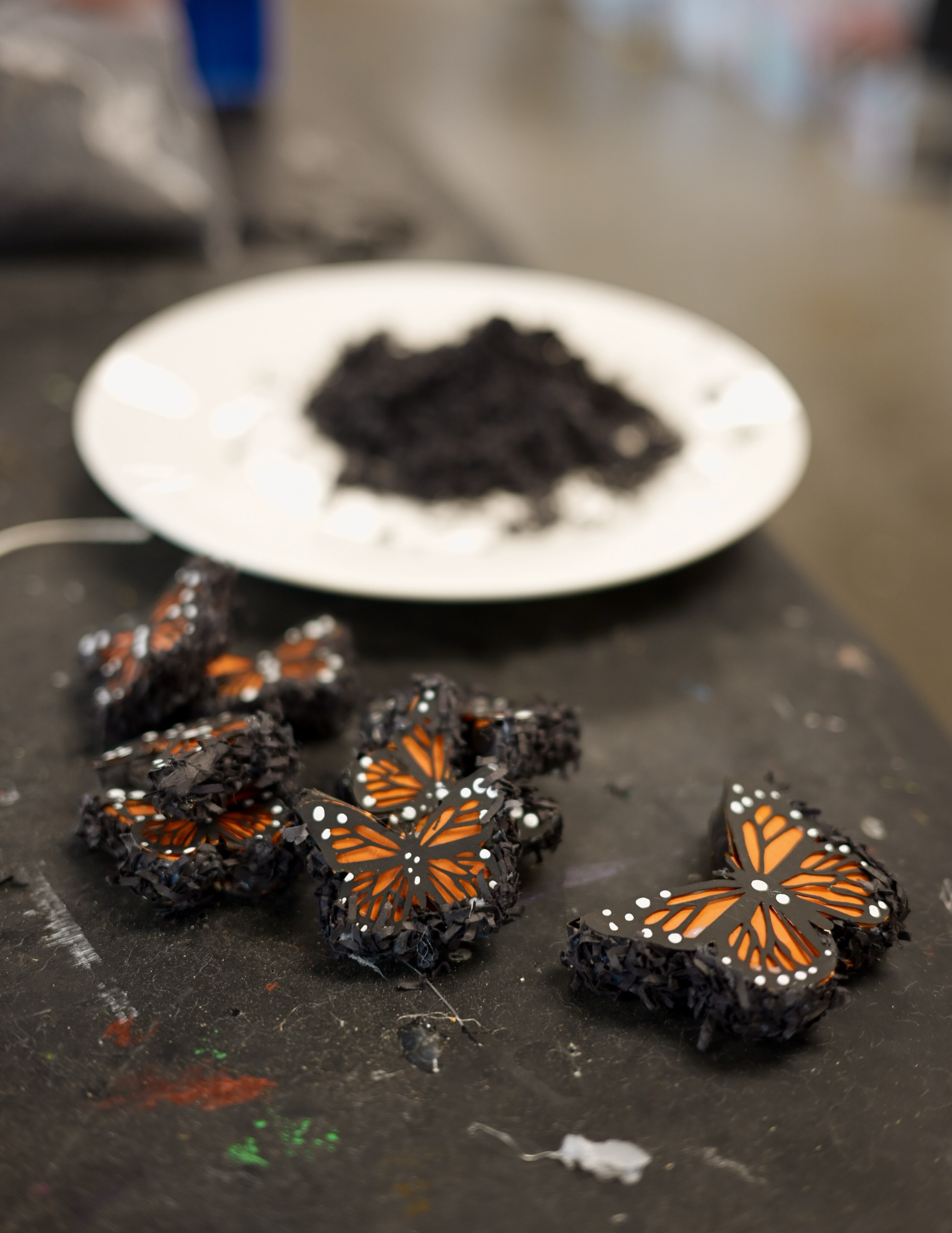 Día de los Muertos Calaveras and Butterflies workshop flyer