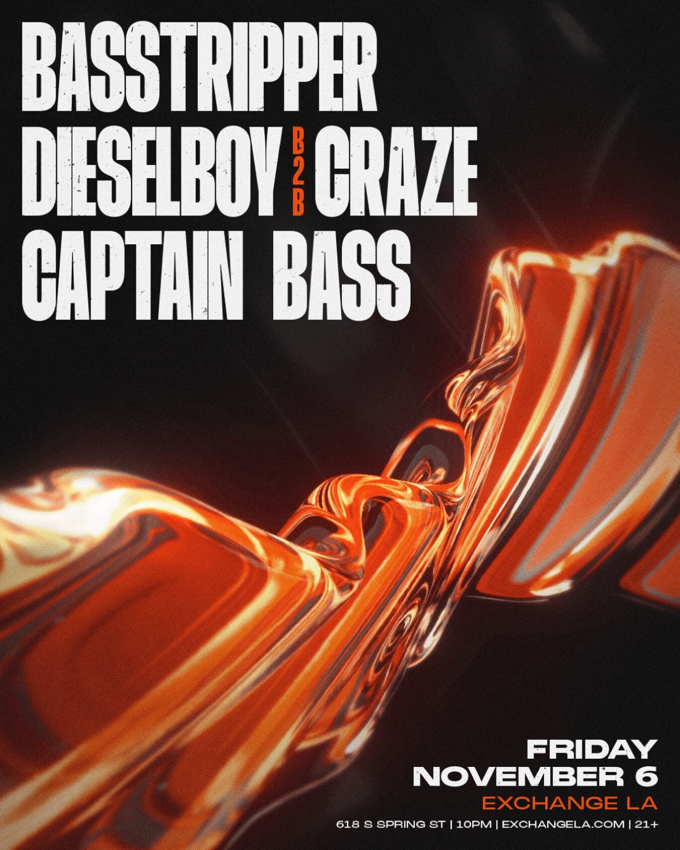 Basstripper, Dieselboy b2b Craze and Captain Bass flyer
