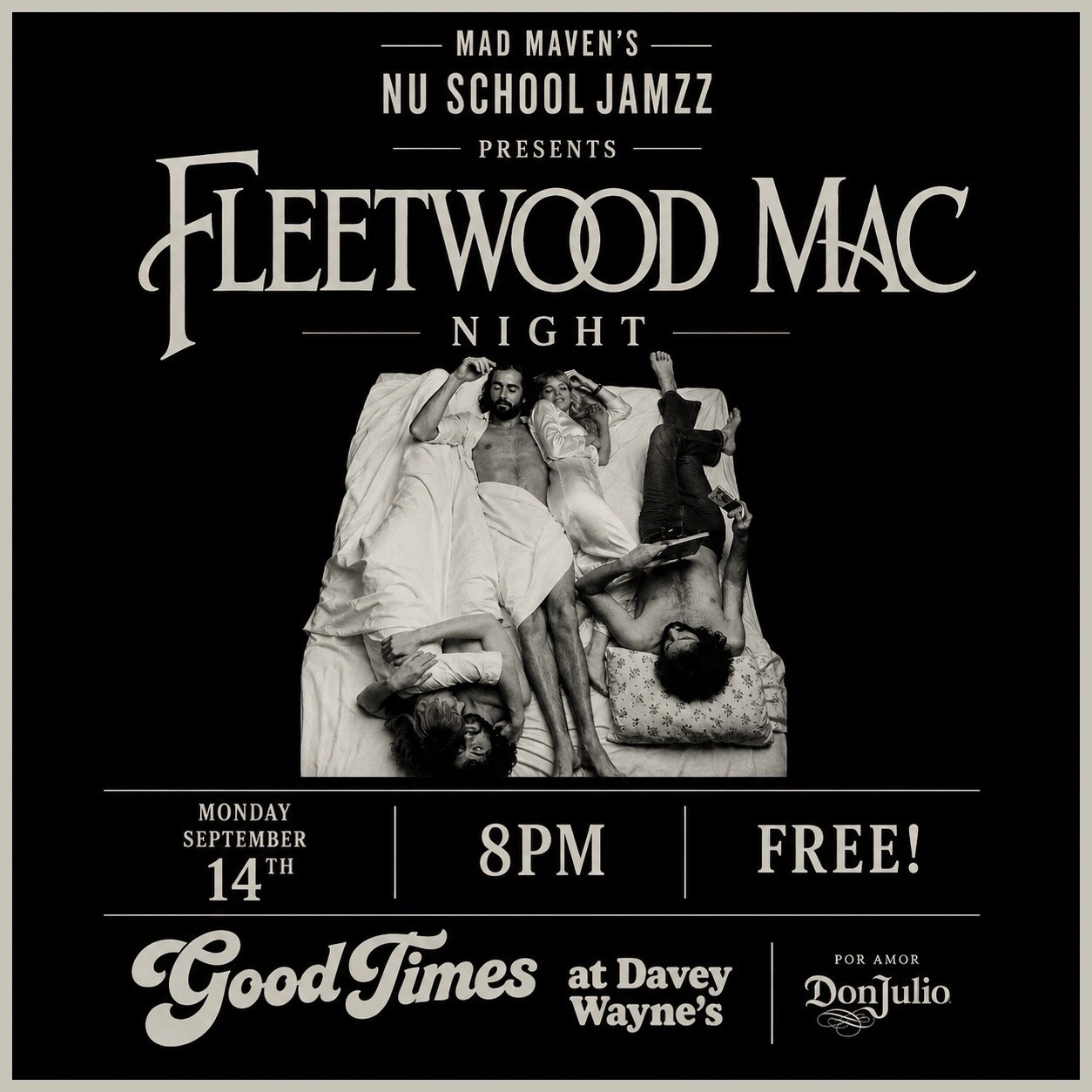 Mad Maven Nu School Jamzz Fleetwood Mac Night flyer
