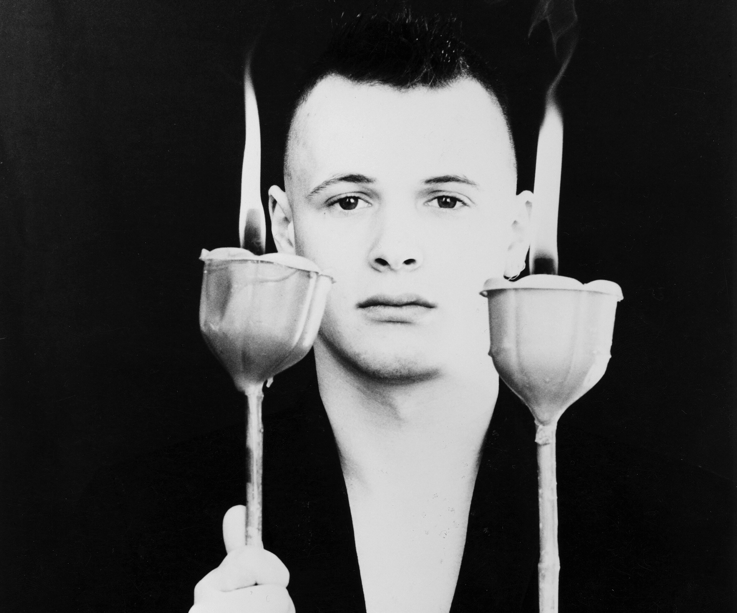 Black-and-white still from Derek Jarman's The Angelic Conversation, presented by 7th House and Dirty Looks.