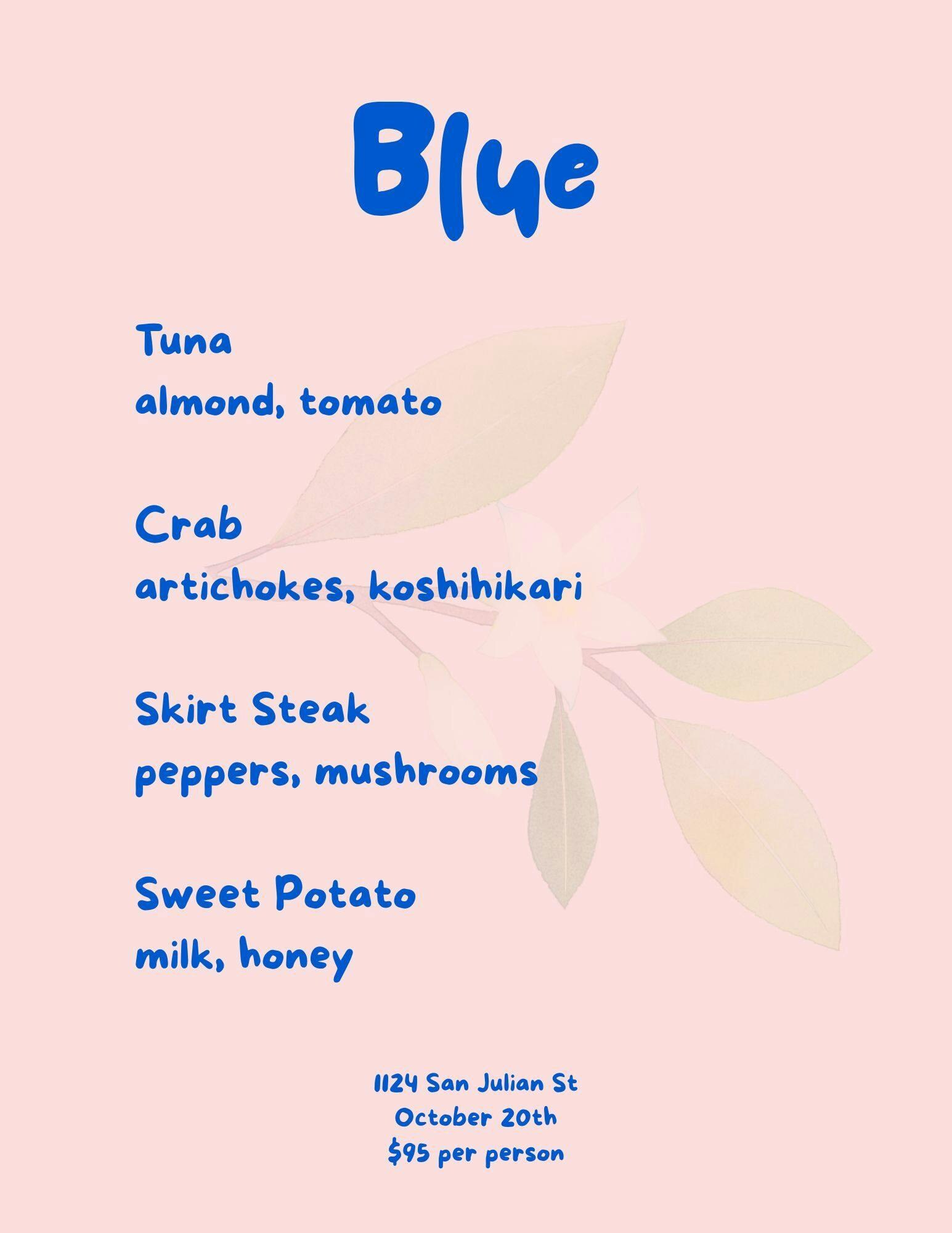 Blue Pop-Up official event flyer