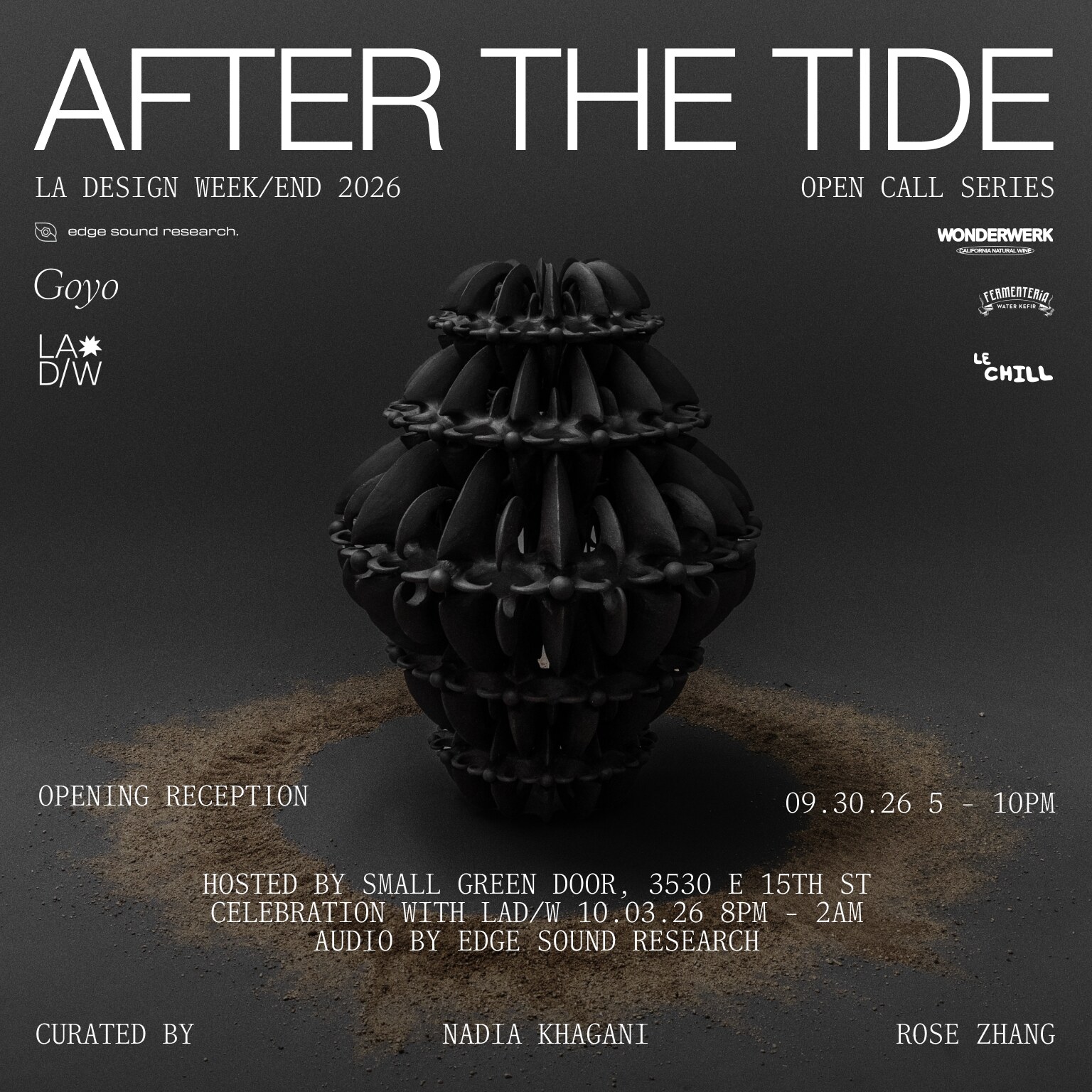 After the Tide exhibition flyer for Small Green Door.