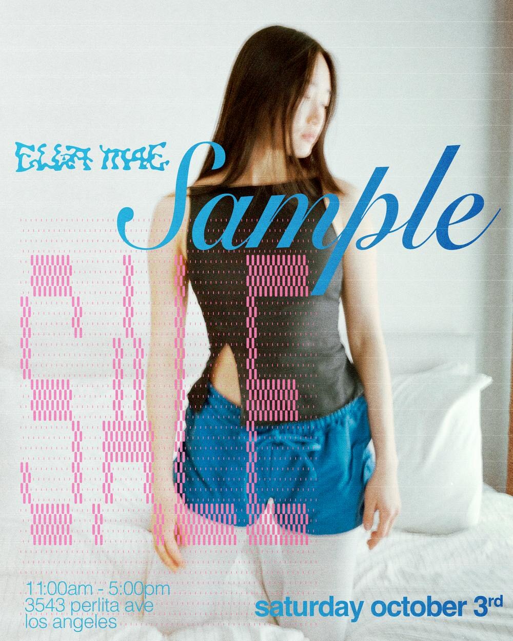 ELLA MAE SAMPLE SALE official event flyer