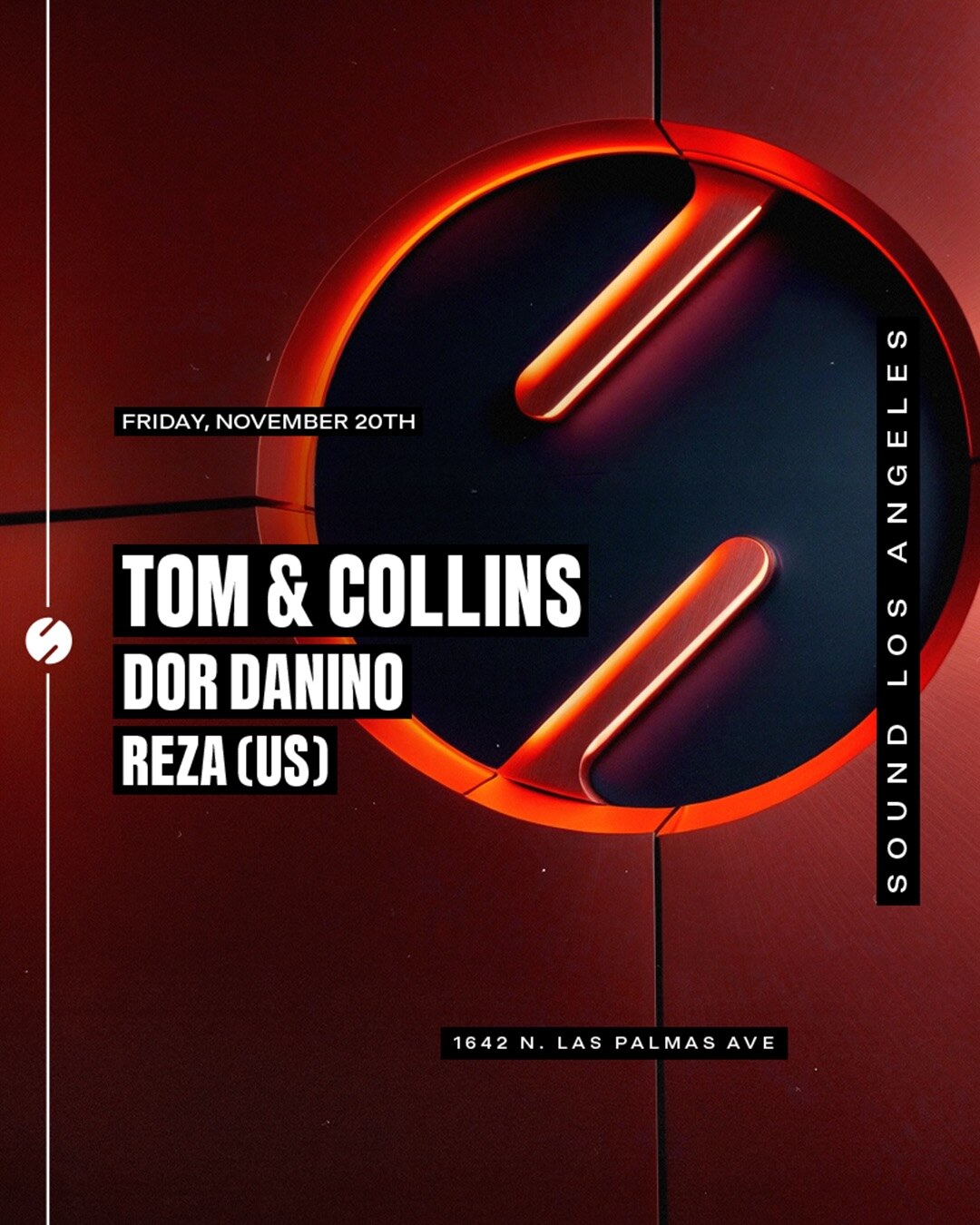 Tom and Collins at Sound Nightclub flyer