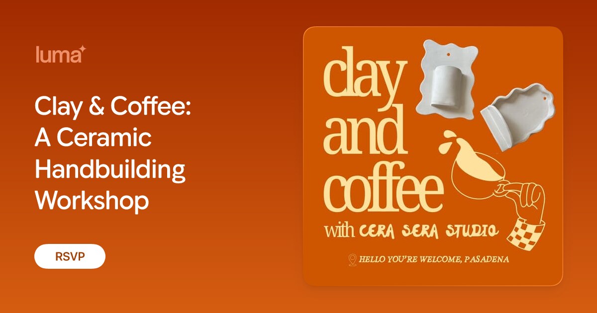 Cera Sera Clay and Coffee workshop at Hello You're Welcome cover