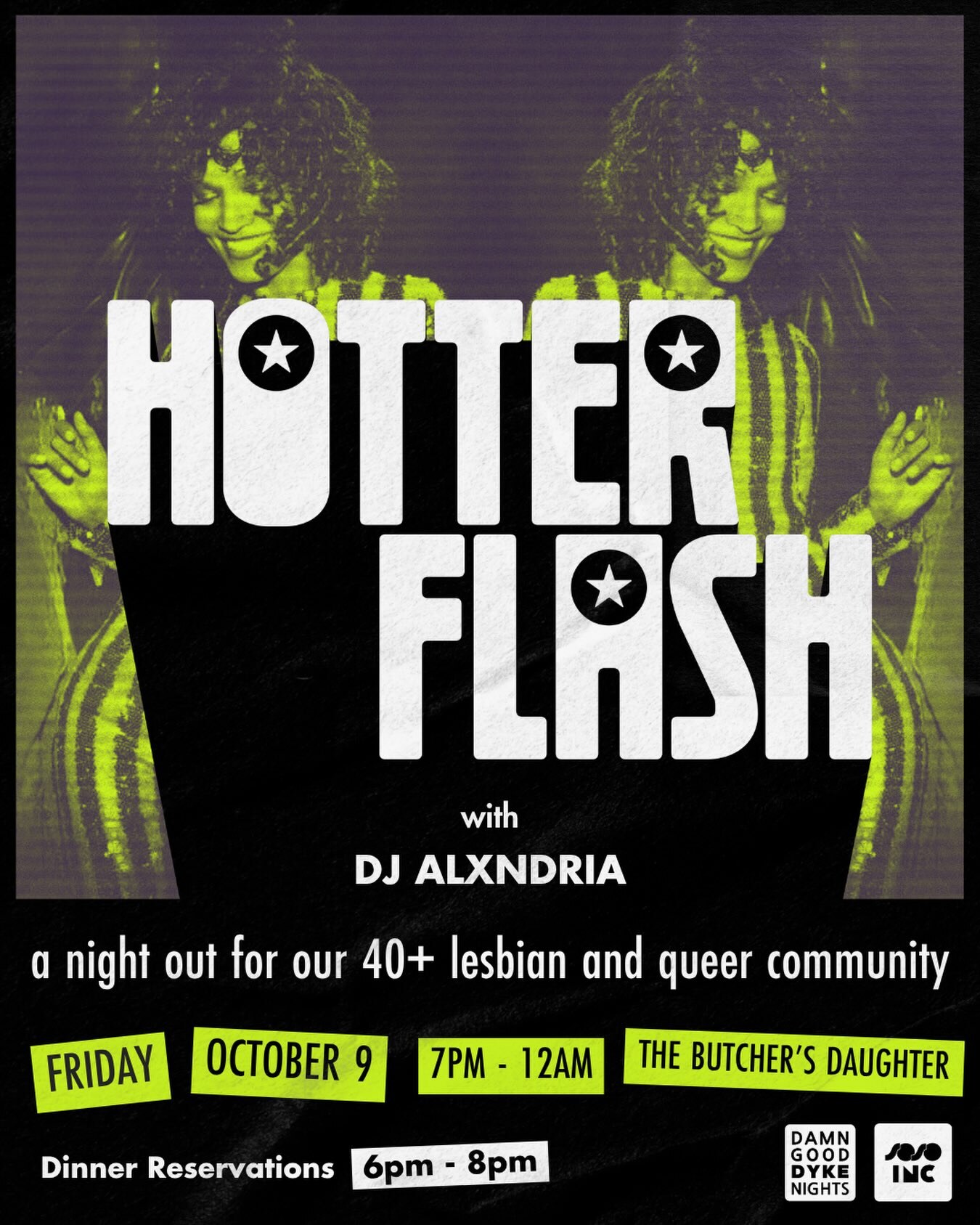 Hotter Flash at The Butcher’s Daughter flyer