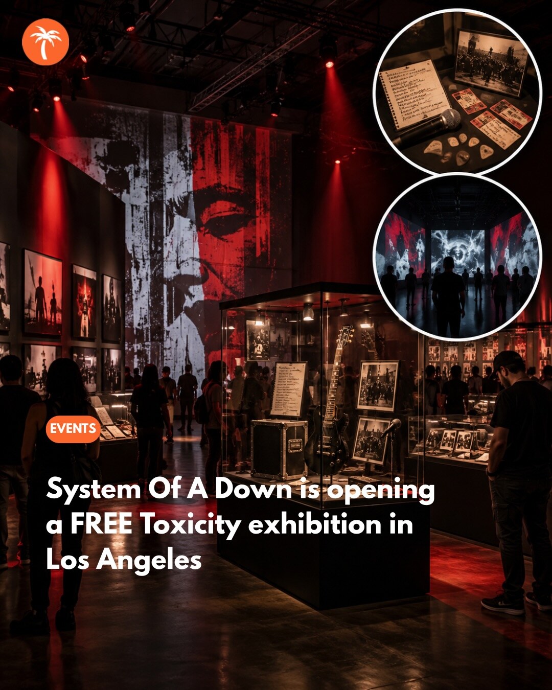 System of a Down Toxicity 25th anniversary exhibition flyer for October 13–18.