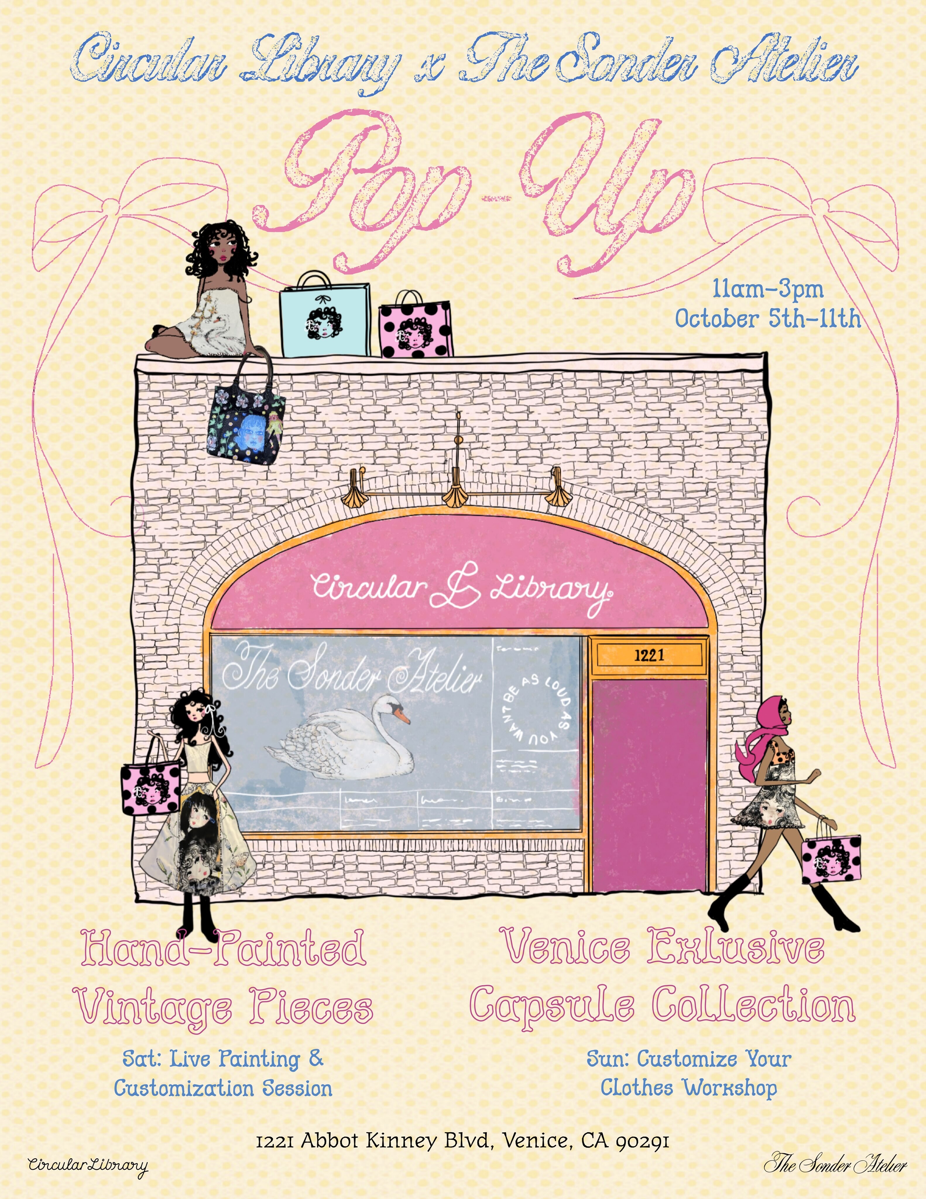 Circular Library x The Sonder Atelier pop-up flyer