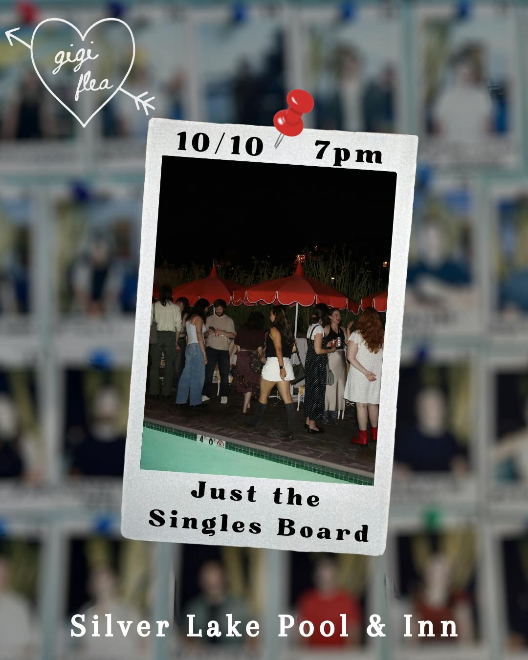 Just the Singles Board ♡ Silver Lake Pool & Inn official event flyer