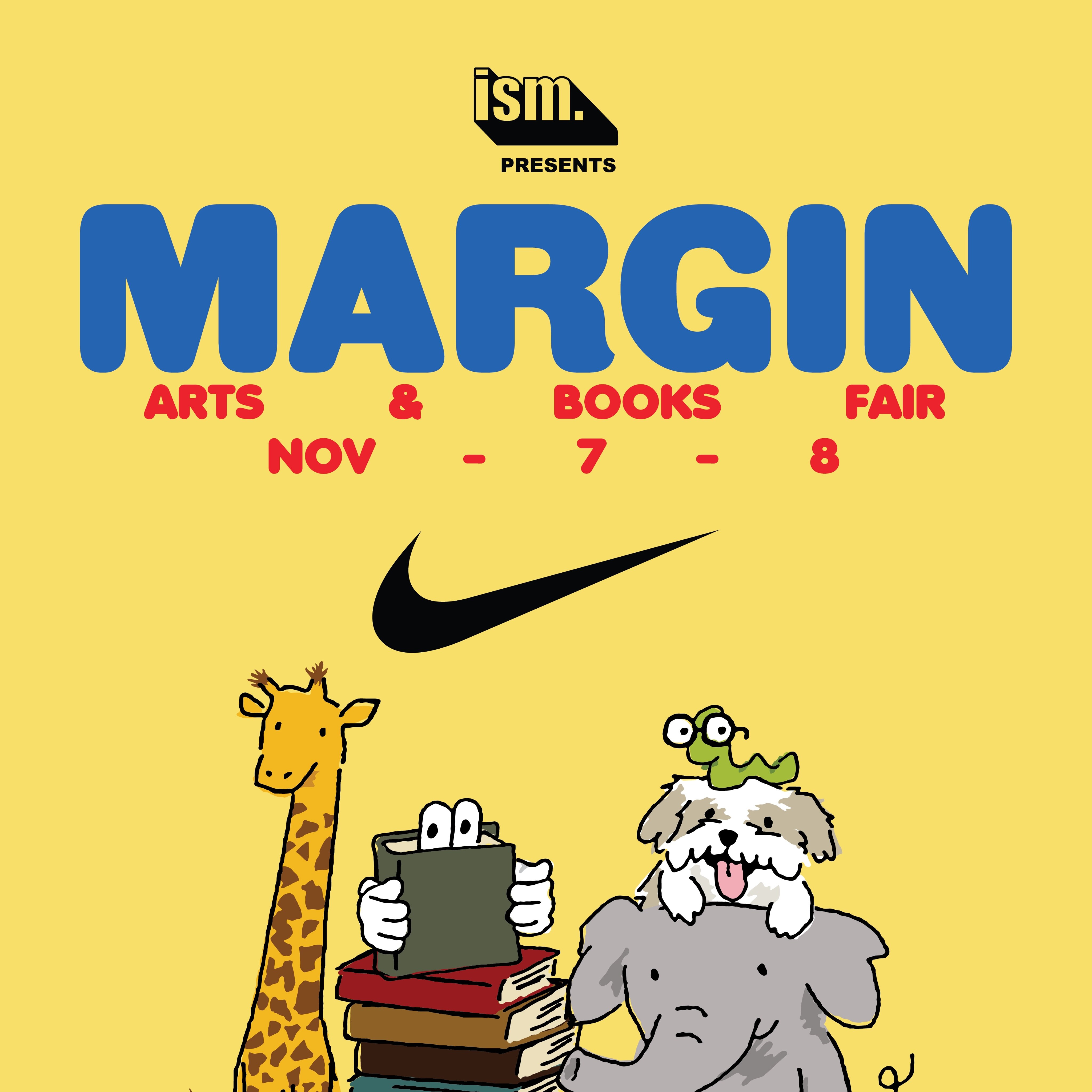 Yellow Margin Arts and Books Fair November 7 and 8 flyer
