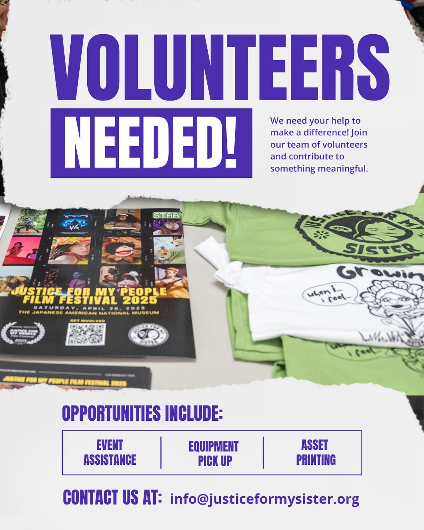 Justice for My People Film Festival volunteer call