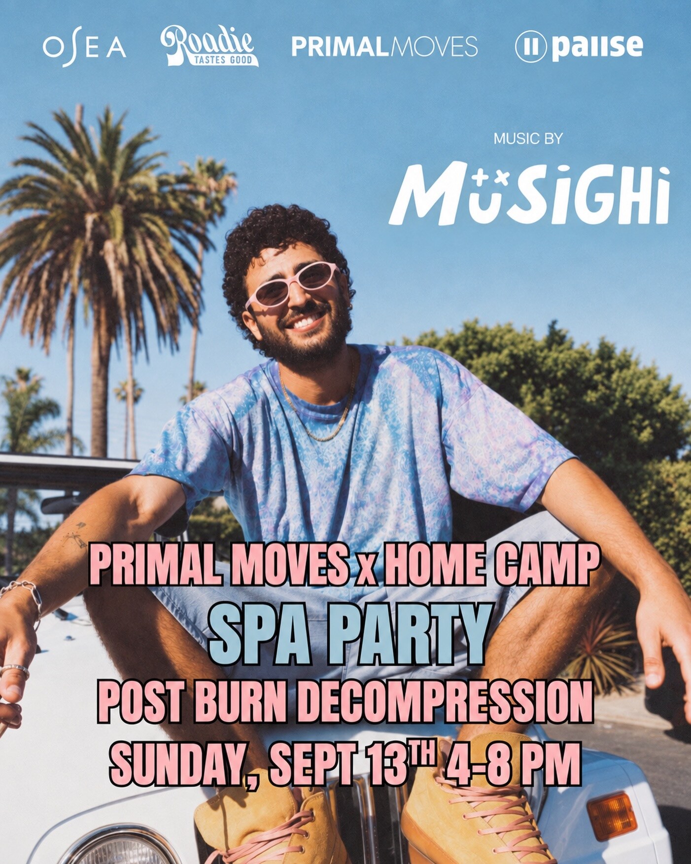 Primal Moves Spa Party post-Burn decompression flyer
