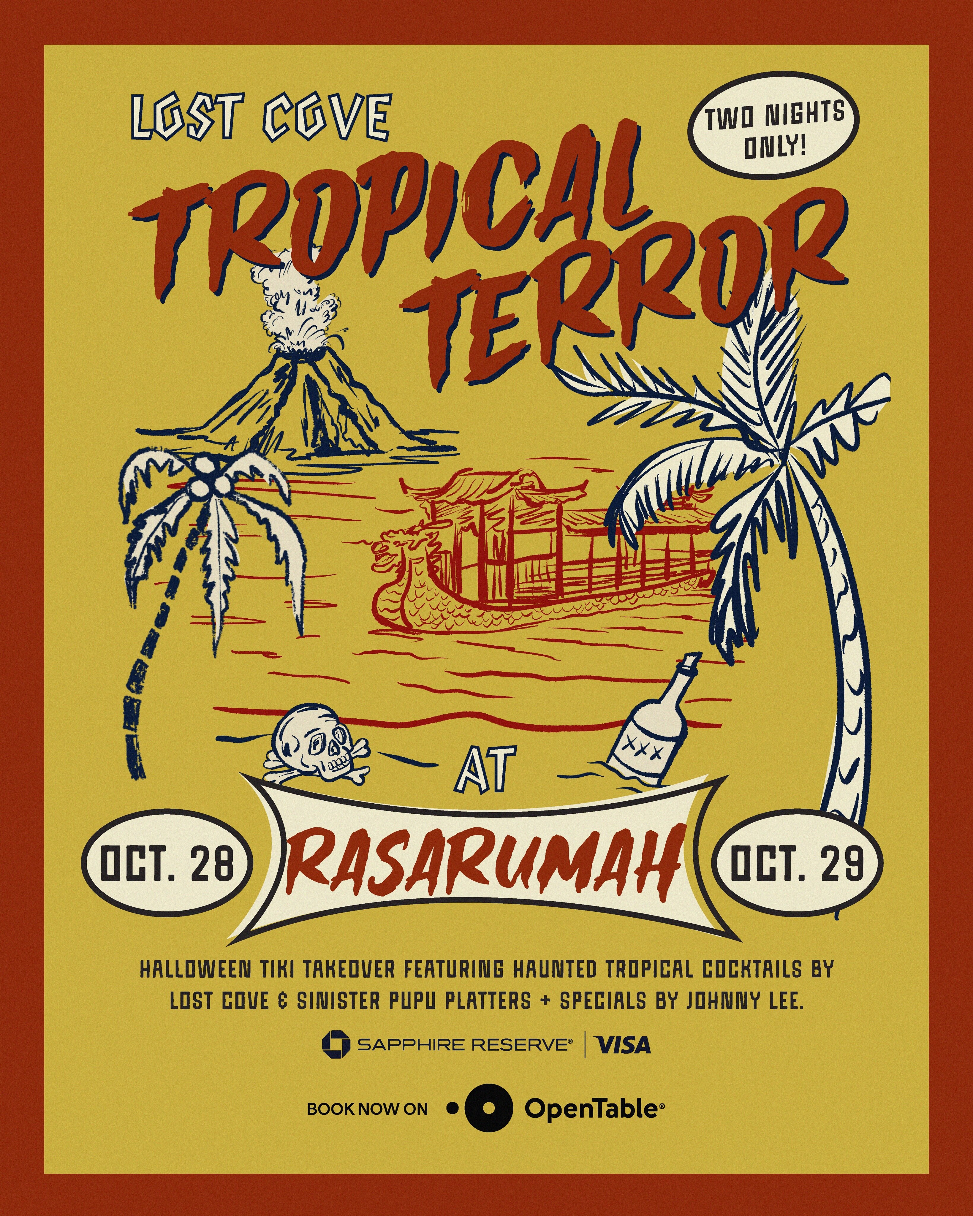 Tropical Terror at Rasarumah Halloween takeover flyer