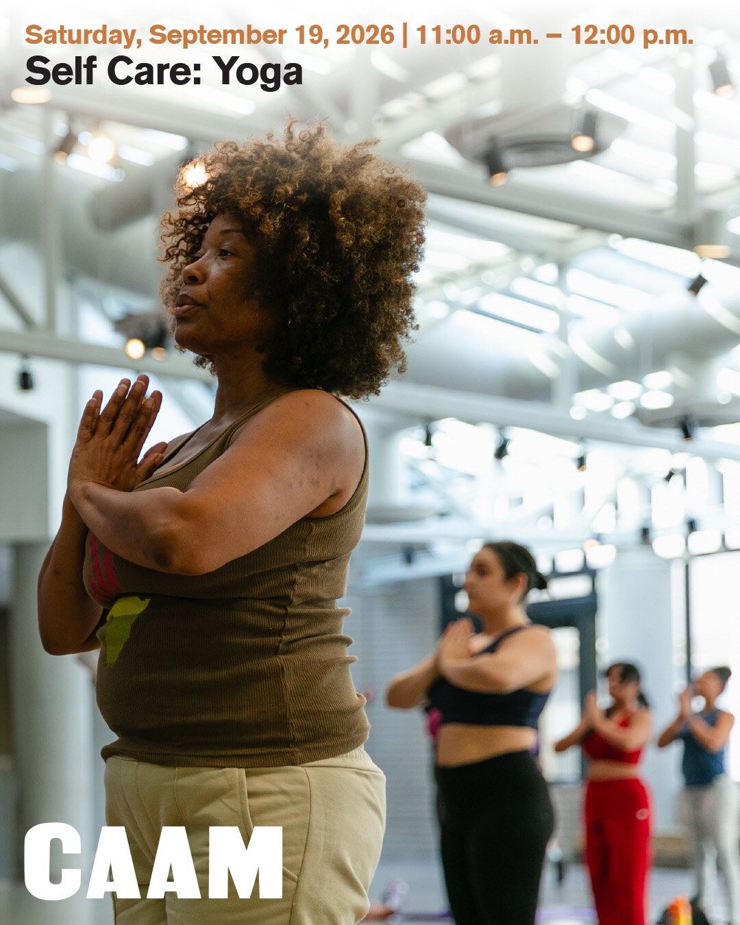 CAAM September calendar slide for Self Care Yoga on September 19