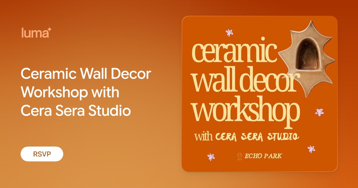 Cera Sera ceramic wall decor workshop cover