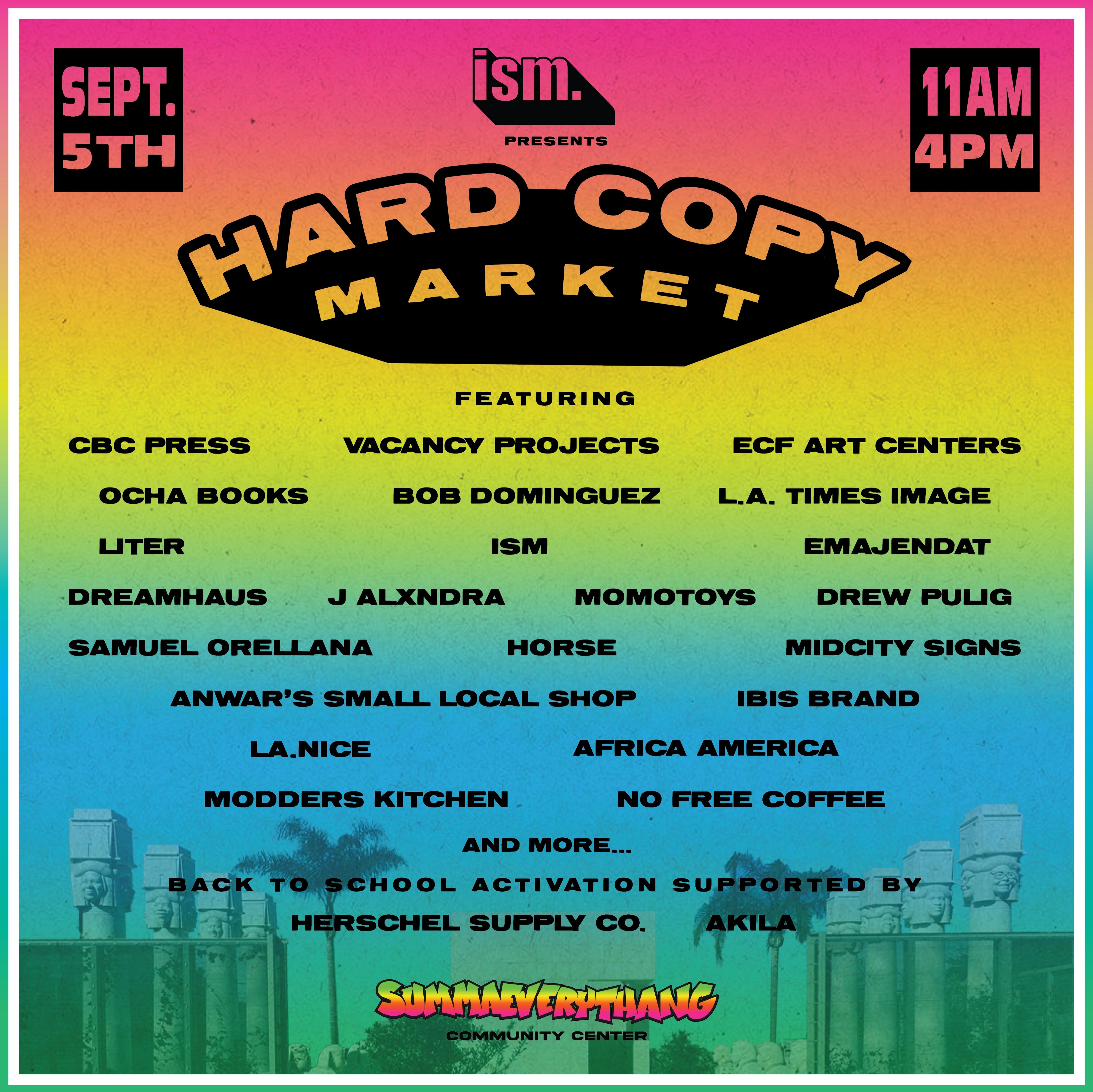 Hard Copy market flyer for September 5 at Sister Dreamer