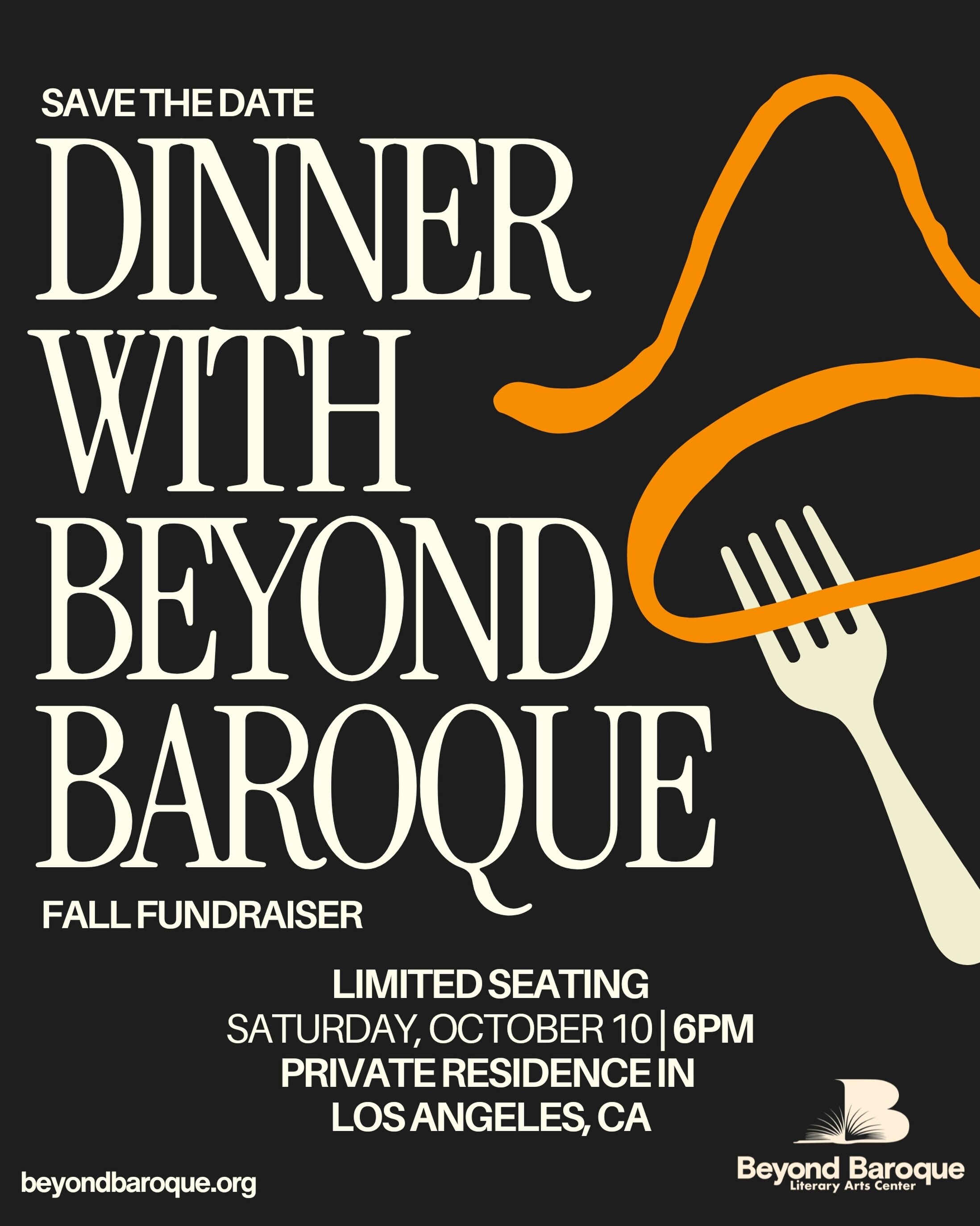 Beyond Baroque fall fundraiser dinner flyer