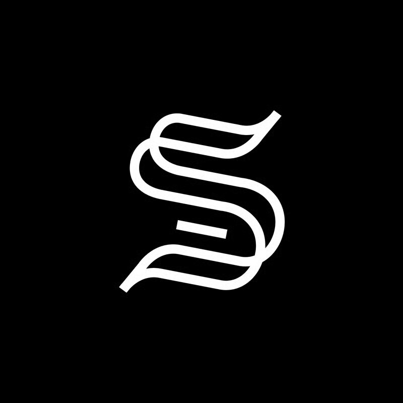 White Syndicate Press monogram on a black background.