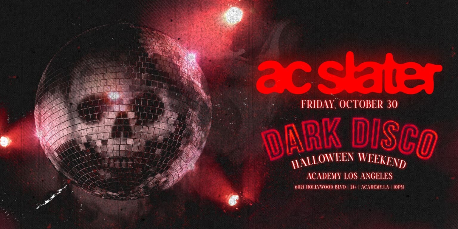 Academy LA event artwork for AC Slater on October 30