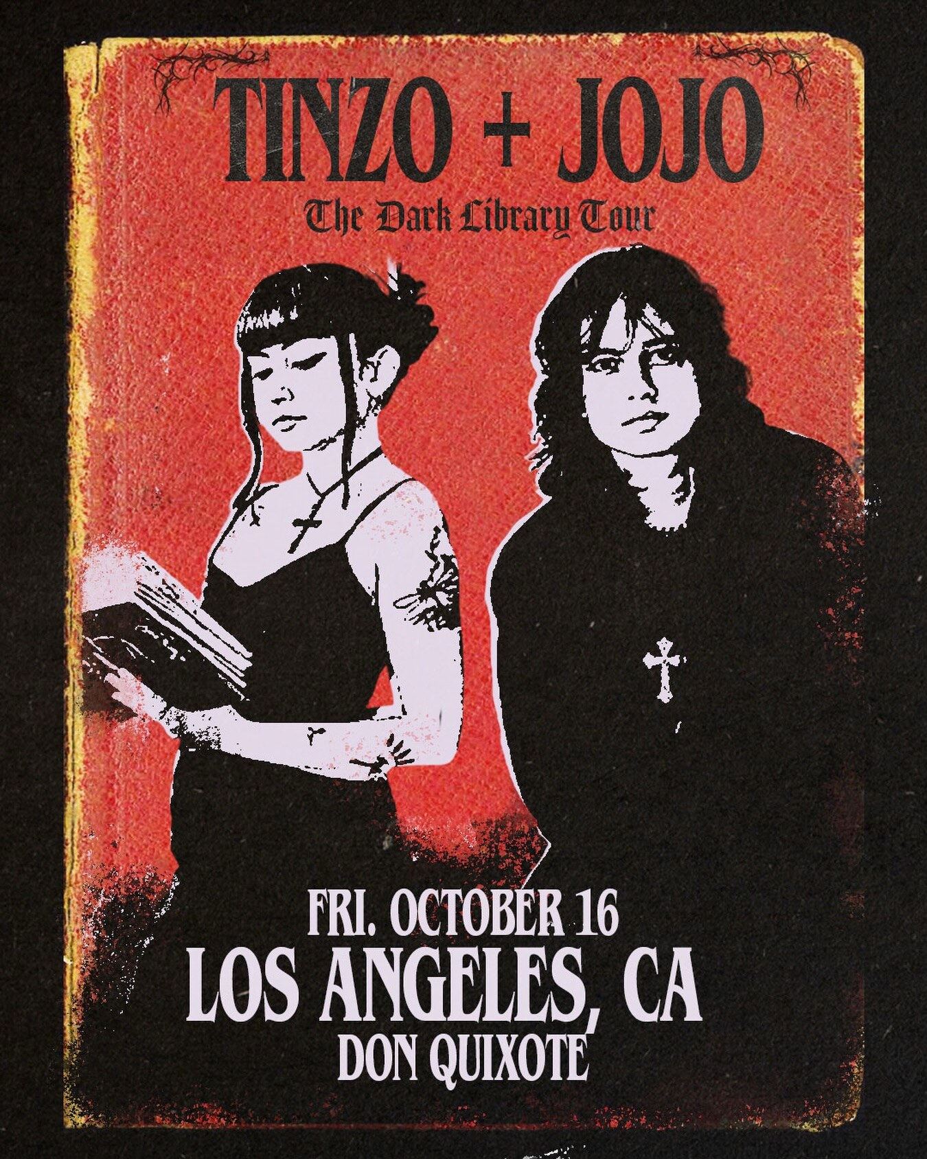 Tinzo and Jojo Dark Library Tour flyer for Don Quixote