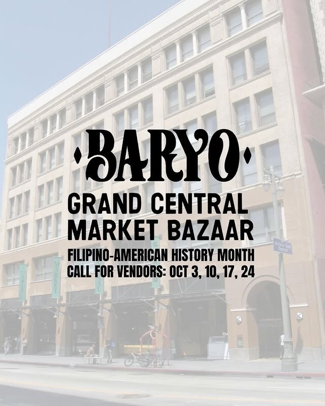 Baryo Grand Central Market Bazaar flyer listing October 3, 10, 17 and 24