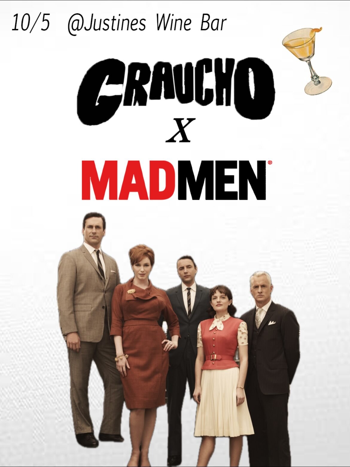 Graucho Mad Men themed pop-up flyer