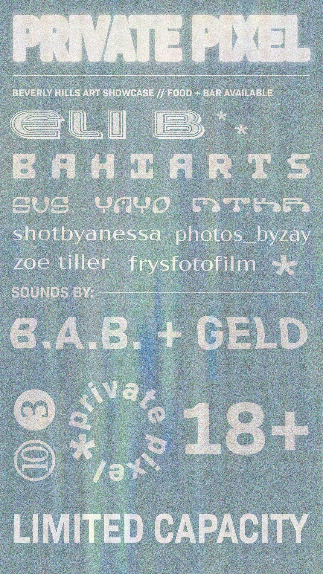 Private Pixel official event flyer