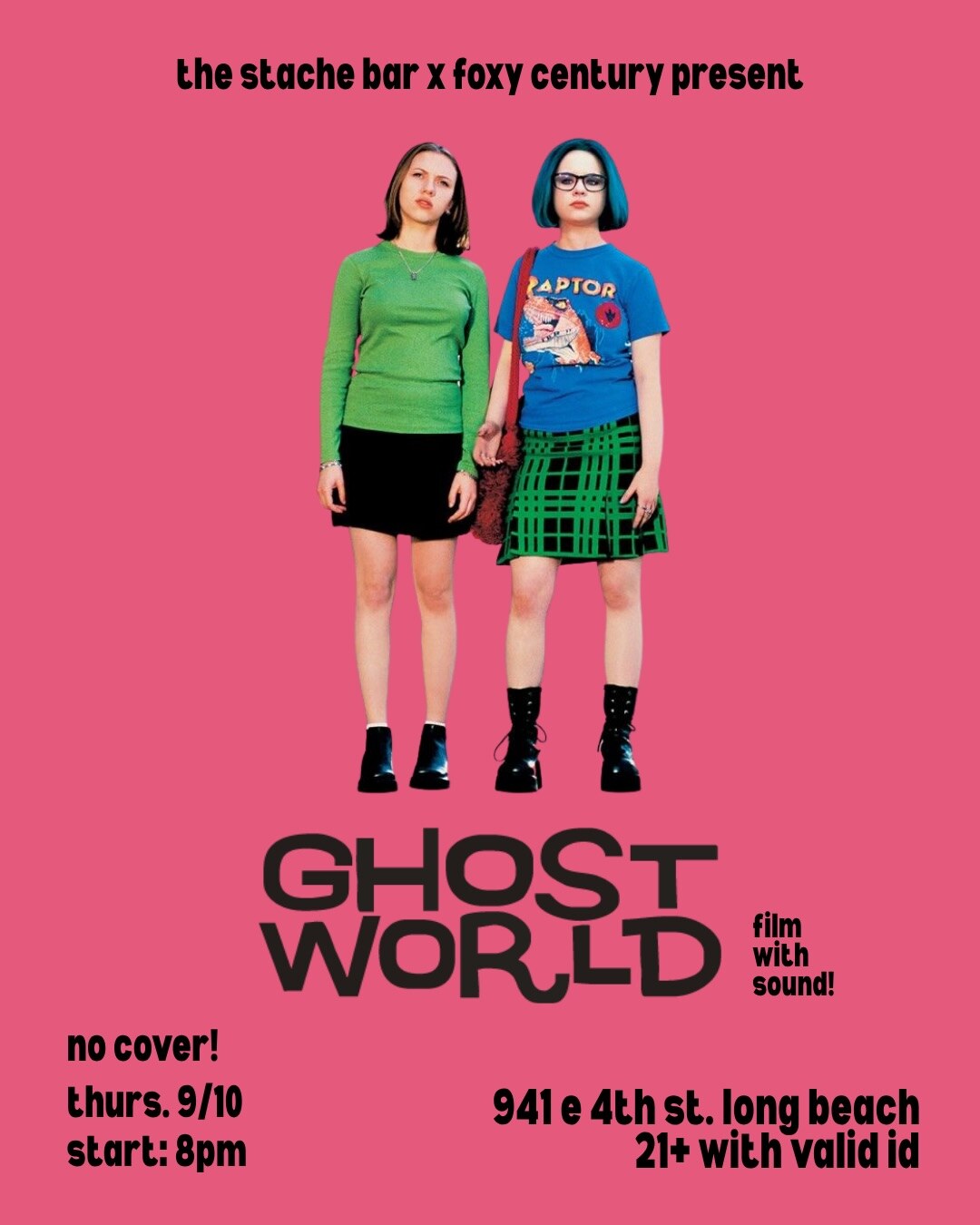 Ghost World screening at The Stache Bar flyer